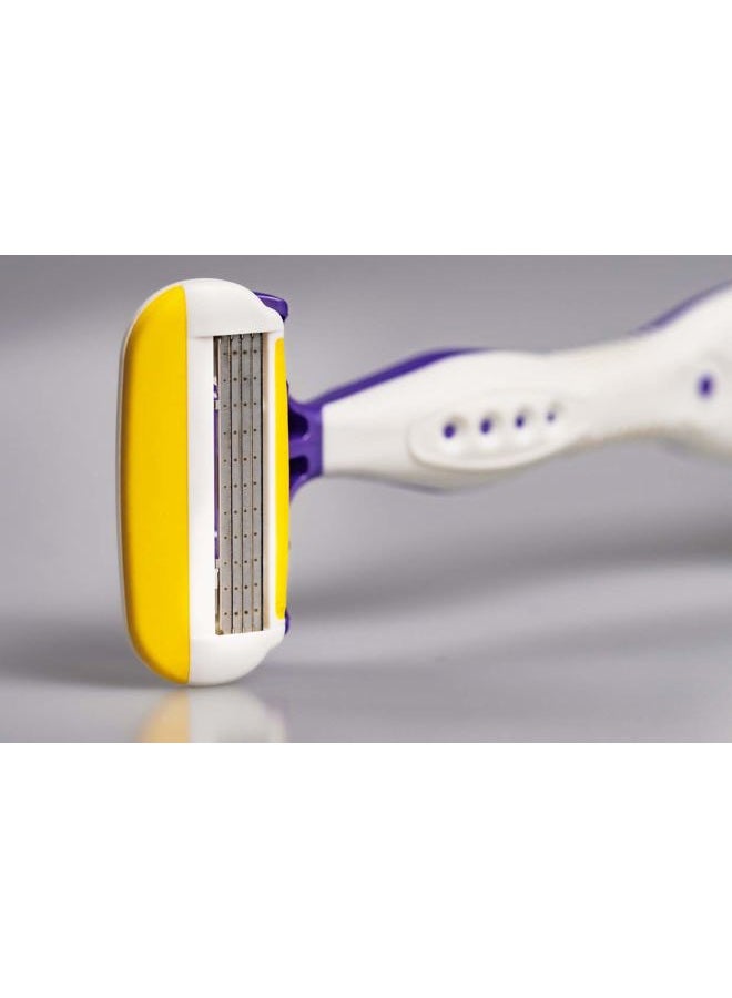 About Face About Body Spa Shave 4-Blade Disposable Razors, Premium Disposable Shavers With Coconut Oil Moisture Pad, 4 Count  - Image 5
