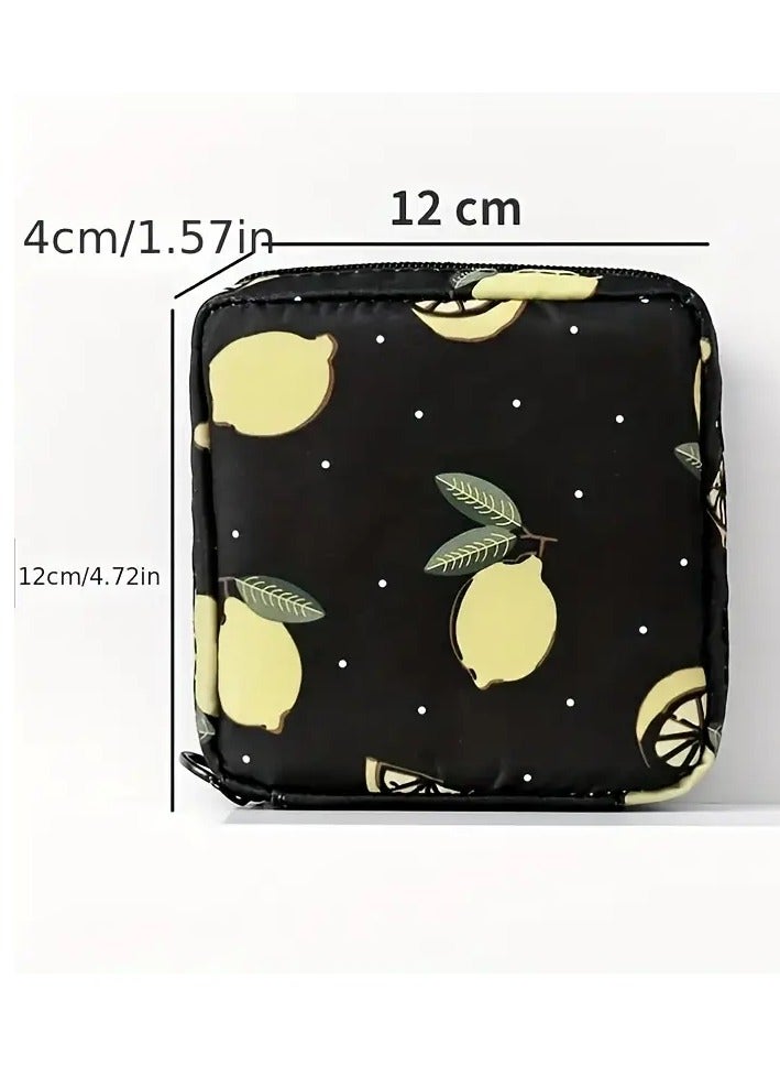 ORiTi Portable Storage Bag for Sanitary Naokin Pads Cartoon Waterproof Sanitary Napkim Storage Bag Girls Physiological Period Tampon Organizer Bag Mini Bag - WHITE - Image 4