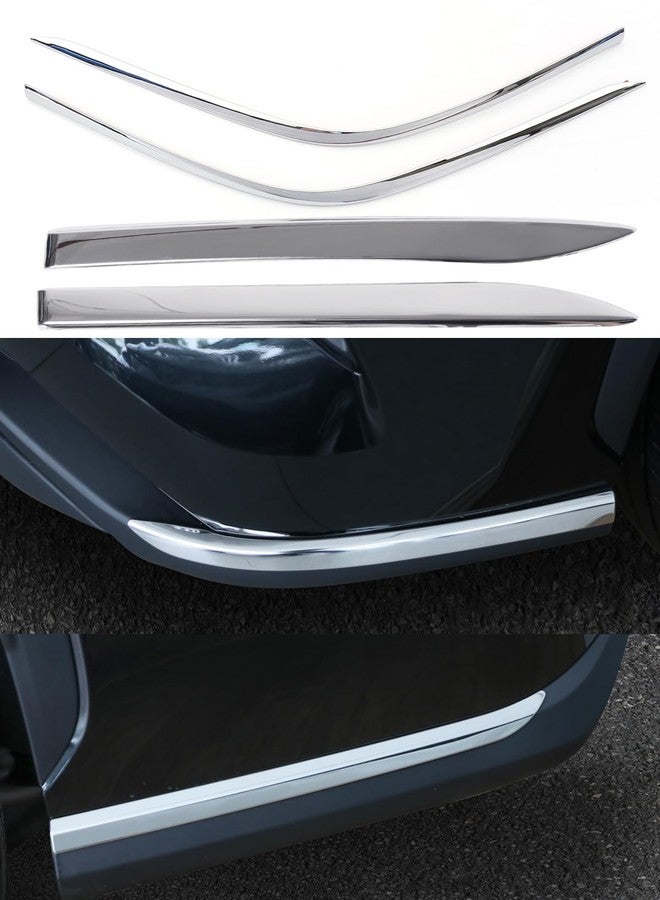 YAKANEY for Toyota Highlander 2020-2024 Chrome Sporty Bumper Corner Guards Protective Trims, Real 304 Stainless Steel Front Rear Bumper Molding for 2024 2023 2022 2021 2020 Highlander Exterior Accessories - Image 1