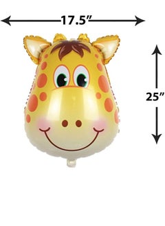 Brain Giggles BrainGiggles 6 Pcs Jungle Safari Animals Balloons Theme Birthday Party Decorations  - Image 3