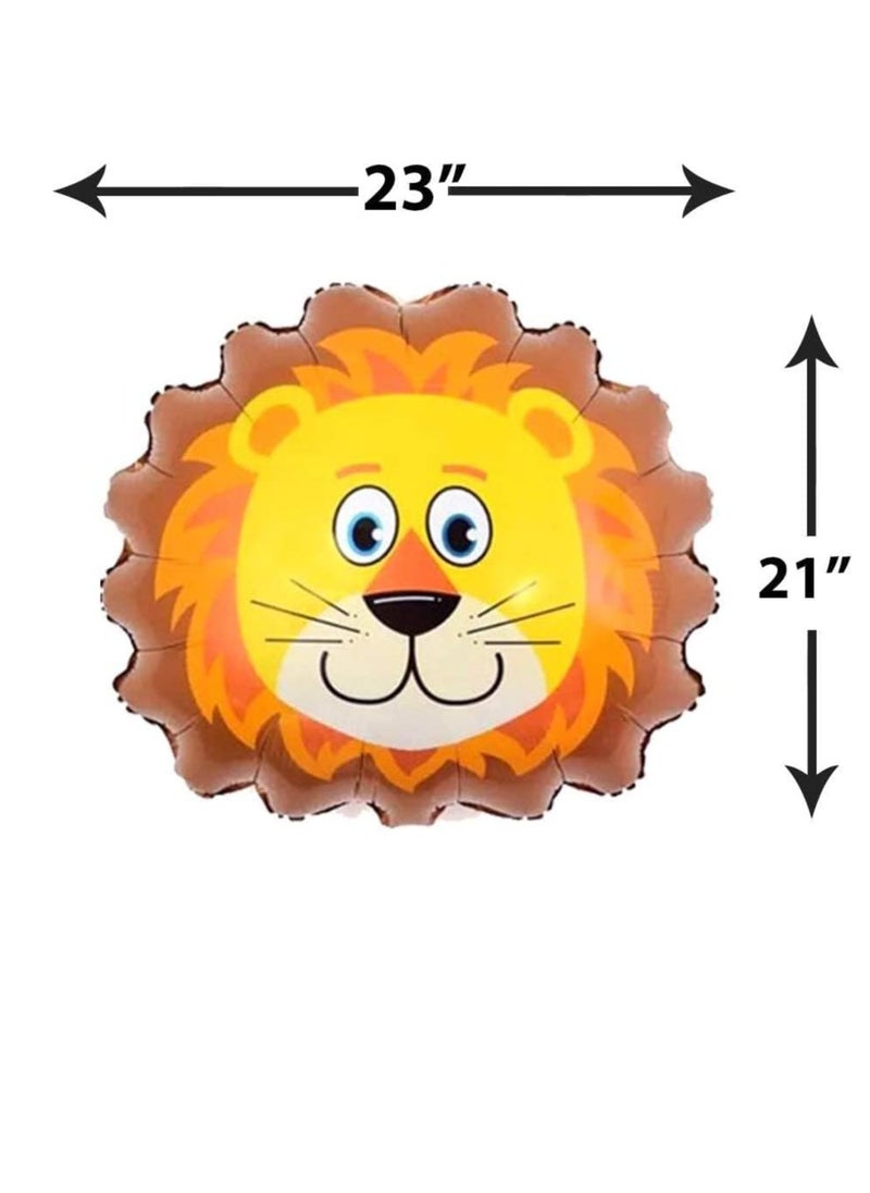 Brain Giggles BrainGiggles 6 Pcs Jungle Safari Animals Balloons Theme Birthday Party Decorations  - Image 4