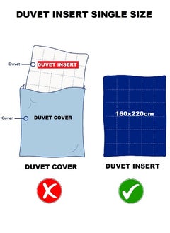 Blueberry Premium Down Alternative Duvet Insert Single Size 160X220Cm With 1 Piece Pillow  - Image 2
