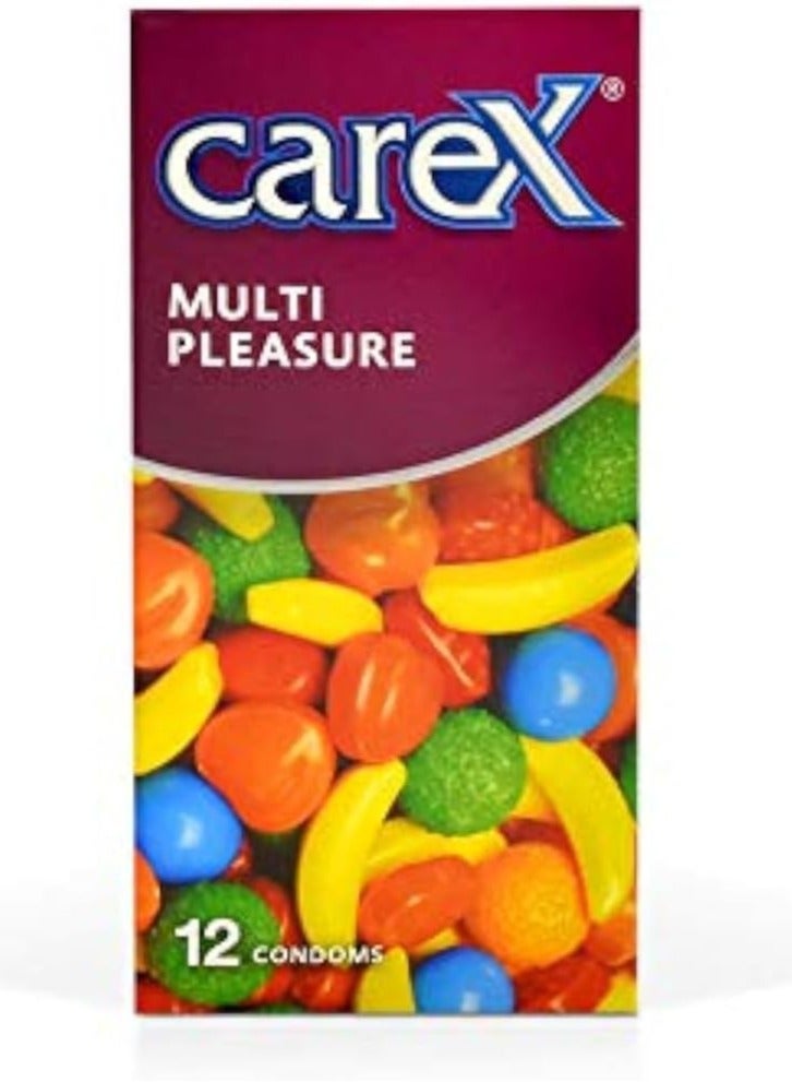 careX Multi Pleasure Condoms | Different Everytime | 12 Count - Image 1