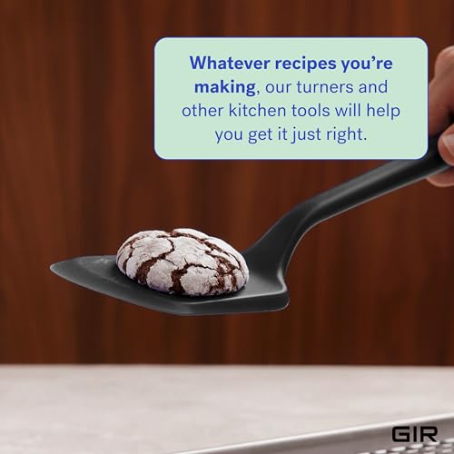 GIR: Get It Right Silicone Kitchen Spatula Turner - Non toxic cooking utensils for Nonstick Cookware, Cooking and Baking, Mini - 11IN - Black - Image 2
