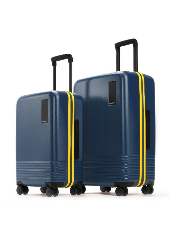 Mokobara MOKOBARA The Set of 2 Luggage Hardsided Polycarbonate 8 Hinomoto Spinner Wheels Small, Medium Size Trolley (Blue)  - Image 1