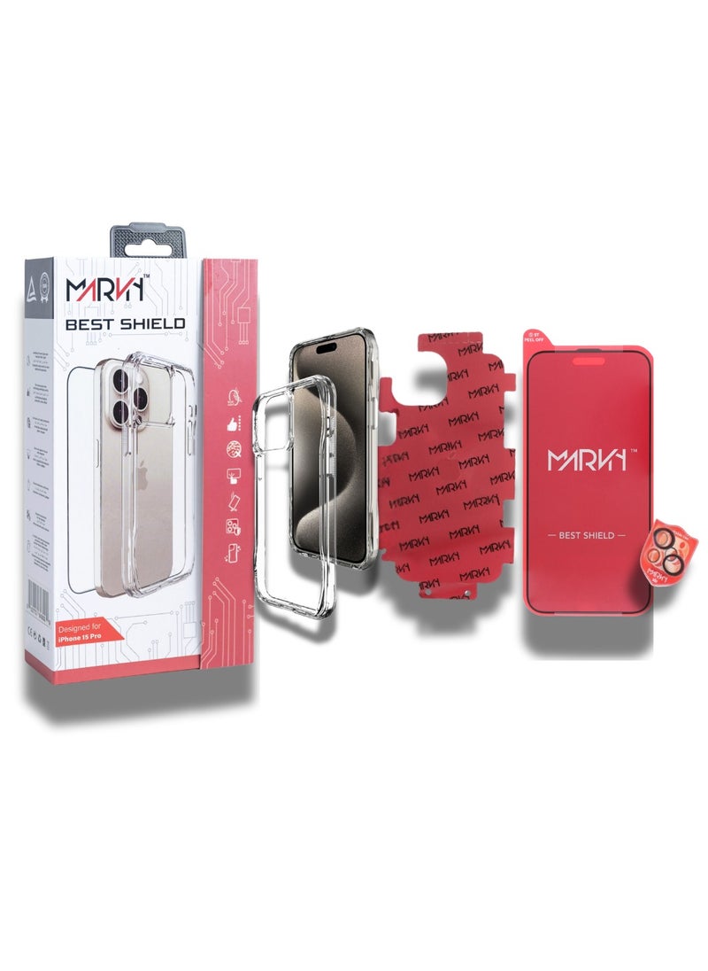 MARVN Full Protection Package for iPhone 16 Plus – Dual-Layer Screen Protector, Camera Shield, Slim Back Cover, MagSafe Compatible with 24-Month Warranty