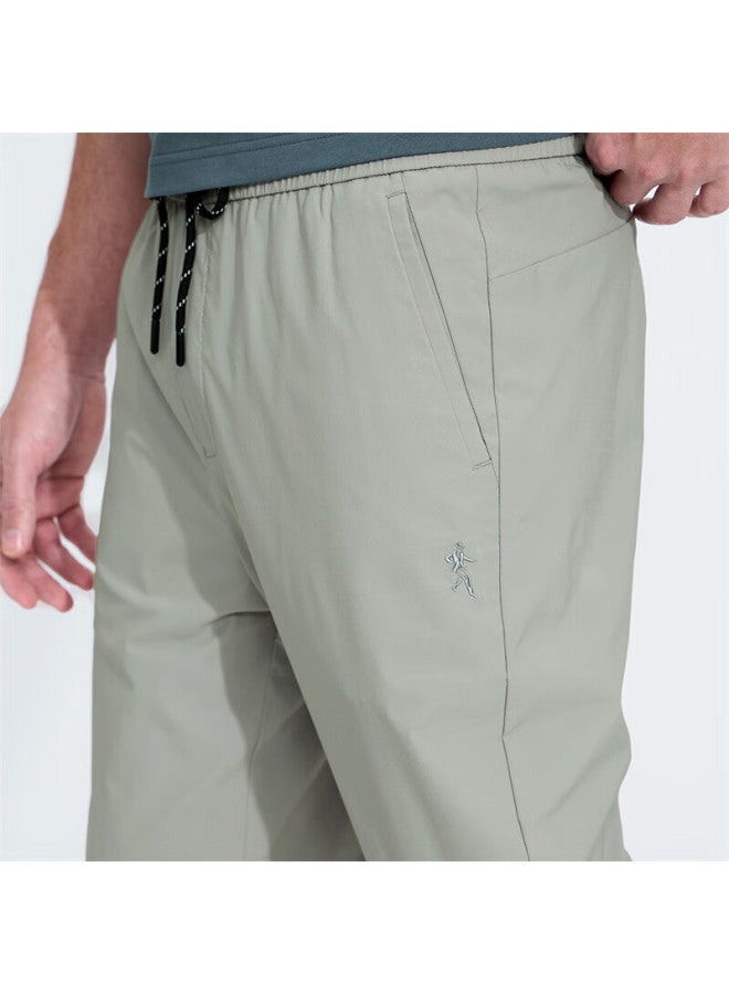 Dancing Wolves Quick-dry Spring/summer Elastic Waist Casual Cropped Pants For Men 706 Light Khaki 52/l - Image 2