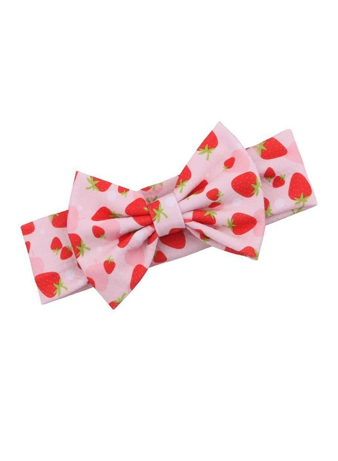 BBTDIN Baby Strawberry Turban Headband Bow Fruit Hair Band Headwear BTB06 (A2-Band) - Image 1