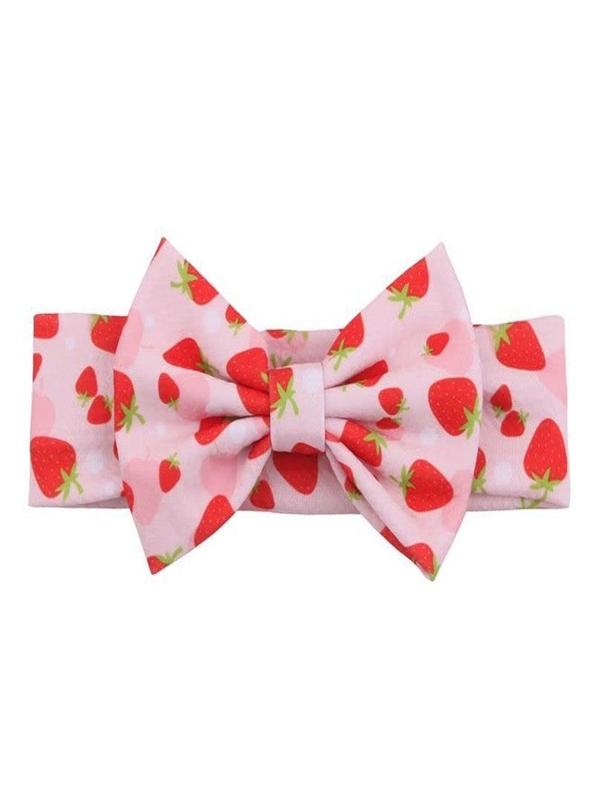 BBTDIN Baby Strawberry Turban Headband Bow Fruit Hair Band Headwear BTB06 (A2-Band) - Image 2