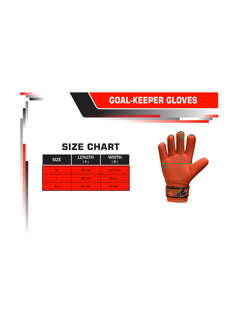 Spall Goal Keeper Gloves Strong Grip With Finger Spine Double Wrist Protection Prevent Injuries For The Toughest Saves Goalie Training Gloves For men And Women - Image 4
