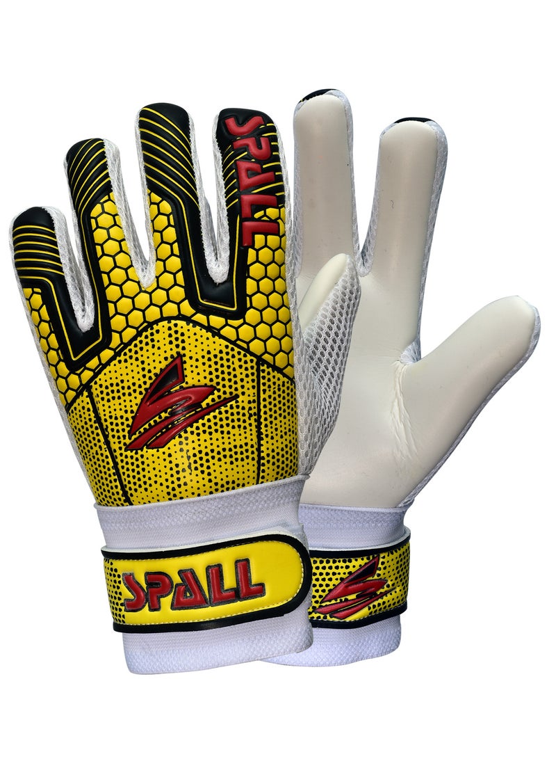 Spall Goal Keeper Gloves Strong Grip With Finger Spine Double Wrist Protection Prevent Injuries For The Toughest Saves Goalie Training Gloves For men And Women - Image 1
