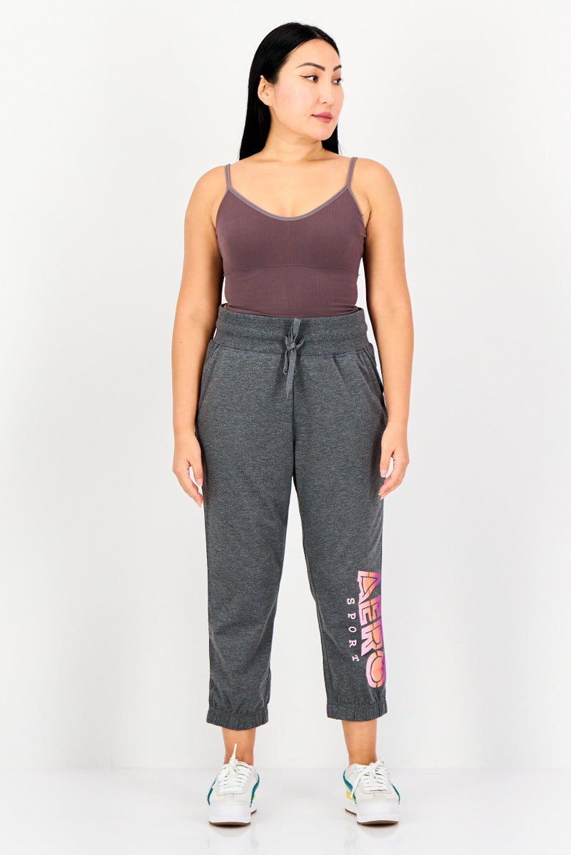 Aeropostale سروال رياضي نسائي مناسب في الهواء الطلق، رمادي داكن - Image 4