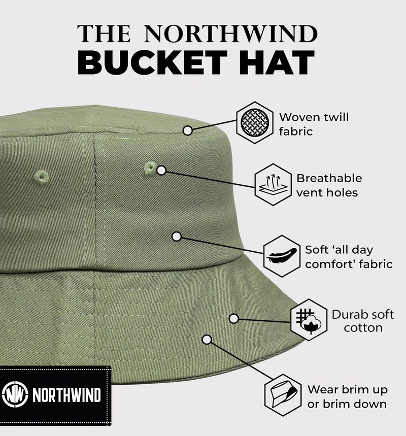 NORTHWIND Cotton Bucket hat for Women, Bucket hat for Man, Beach hat for Women, Sun Protection Cap for Men, Round hat for Men (Rust Orange) - Image 4