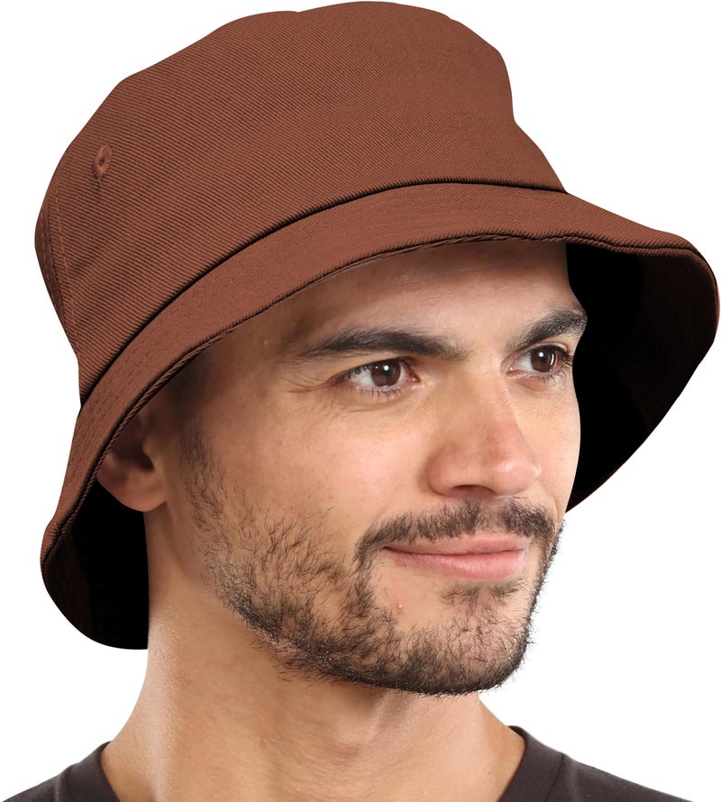 NORTHWIND Cotton Bucket hat for Women, Bucket hat for Man, Beach hat for Women, Sun Protection Cap for Men, Round hat for Men (Rust Orange) - Image 2