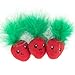 Catstages Strawbabies 3Pack Catnip Cat Toys for Dental Health Feather Crinkle Teething Toys for Kittens and Indoor Cats Interactive Play Pink - Image 3