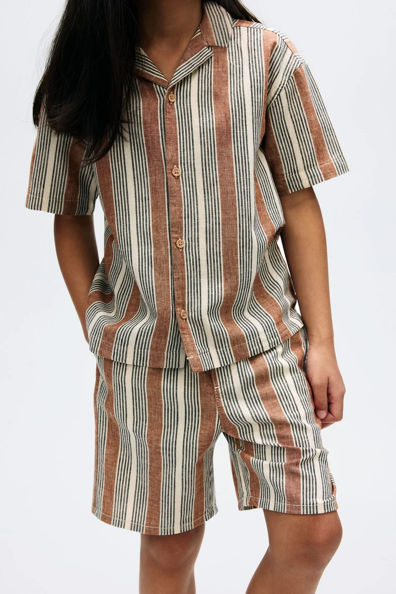 اتش اند ام Linen-blend resort shirt