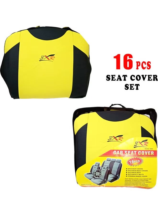 3XR 16-Piece Universal Car Seat Cover Set - Image 1