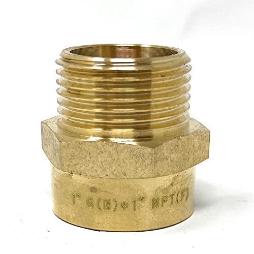Cascada Showers Cascada G Thread (British BSPP) to NPT Thread Pipe Fitting Adapter - Lead-Free (Male x Female, 1"G Male x 1"NPT Female) - Image 5