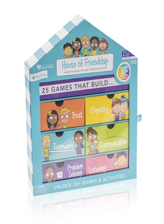 Open The Joy House of Friendship - DIY Friendship Playhouse Kit for Kids Ages 4-12, Social Skills Learning Activities, Creative Crafts for Teamwork, Communication, and Emotional Intelligence - Image 1