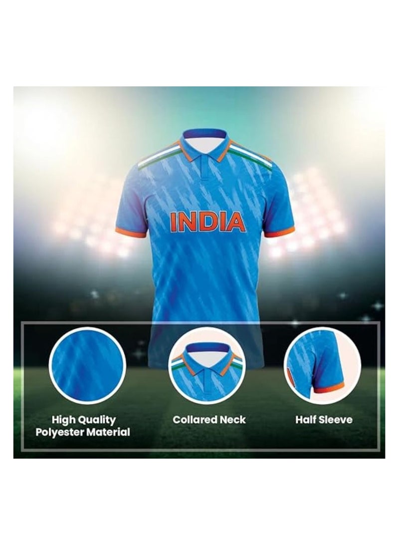 PRINTSHOP4ME India Cricket Combo–T-Shirt,Cap,Drawstring Bag&Hand Fan For Celebrations Match Days&Events  - Image 3