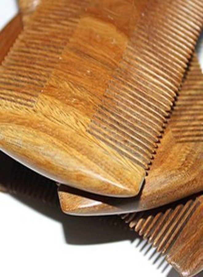 إيكان مشط لحية مزدوج الجوانب من خشب النيم من إيكان، مشط جيب مصنوع يدويًا، إكسسوارات لحية للرجال، لون بني، 15 جرام، عبوة من قطعة واحدة (مشط خشب النيم، رقم الموديل -12) - Image 4