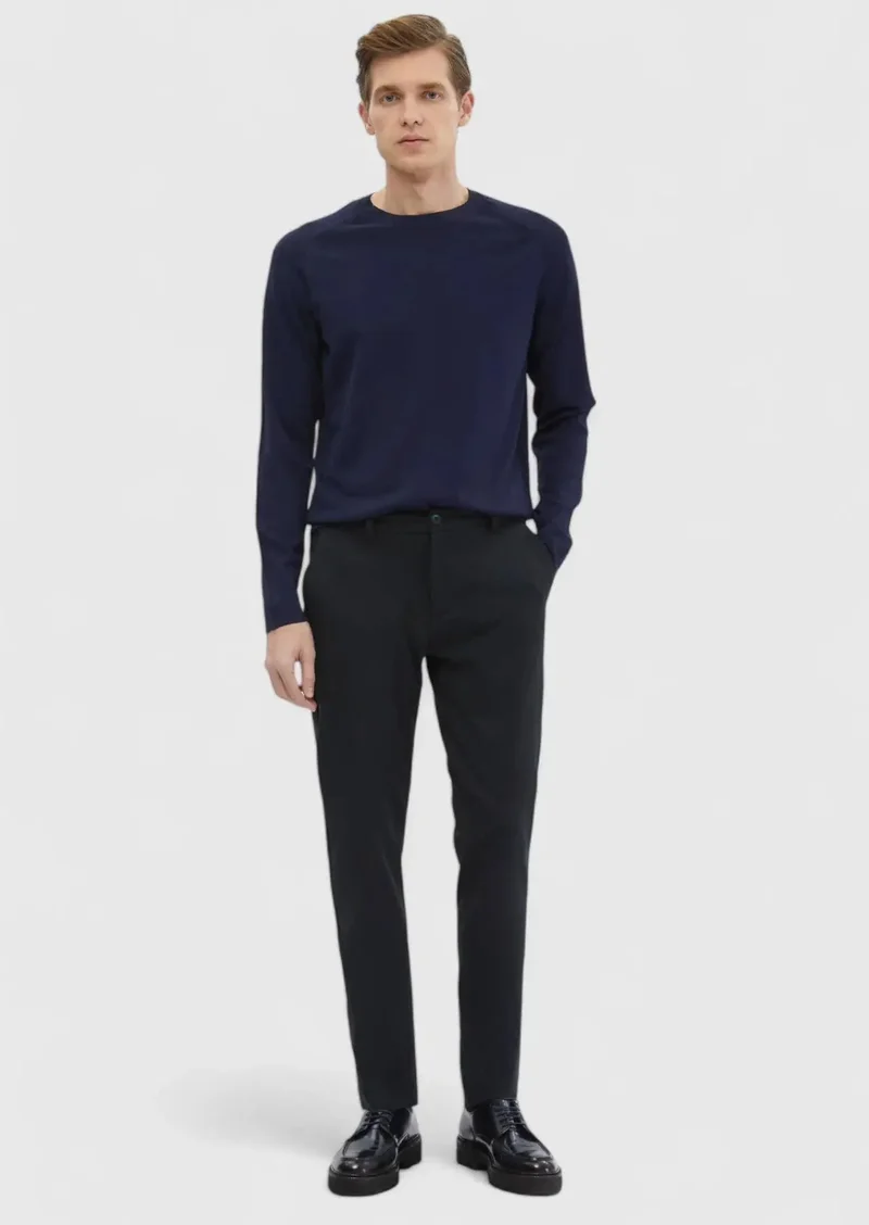 RAMSEY Navy Blue Knitwear Sweatshirt