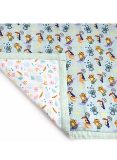 Milk&Moo Milk&Moo Jungle Friends Baby Muslin Swaddle Blanket, Oeko Tex Certified 100%Cotton, 4-Layer Muslin Blanket, Ultra Soft, Lightweight, Baby Blankets for Toddler Girls and Boys  - Image 4