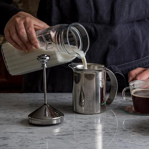 Finaxo Stainless Steel Manual Milk Frother and Coffee Beater | Double Froth Pump Handheld Foam Maker with Handle & Lid | Cappuccino, Latte & Hot/Cold Coffee Blender – Multicolor - Image 5