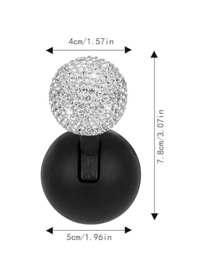 Car Push to Start on Rocker, Diamond-Encrusted Joystick Ball-Bar, Car on Start Lever One-Touch Start on, Car Stickers Interior Decor Car on Cover Decorative