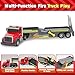 UFLJPKS Farm Semi Trailer Truck Toy Large Flatbed Truck Carrier with Hauls Animal Trailer and Tractor Lights and Sounds Birthday for Kids Boys Age 3 4 5 6 - Image 4