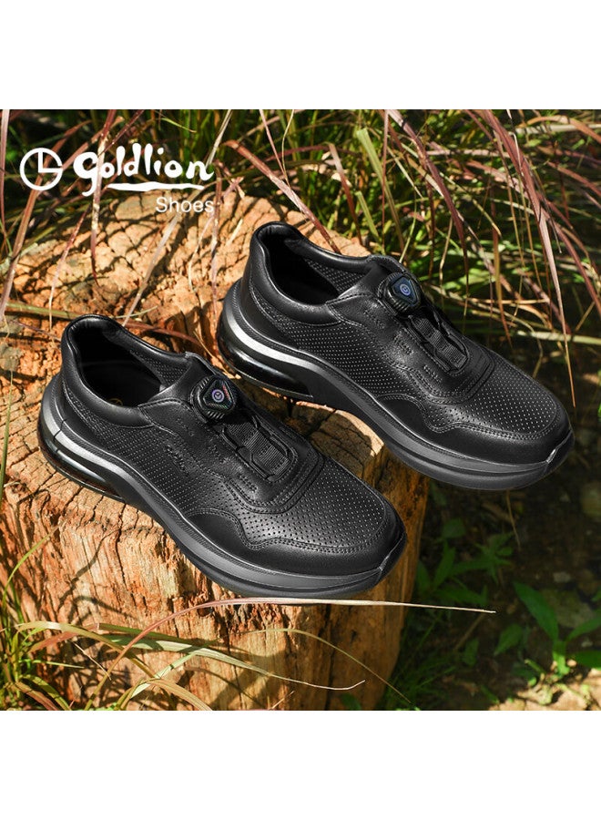 Goldlion Men's Summer Breathable Casual Shoes G527430616aad Black Perforated Size 40 - Image 3
