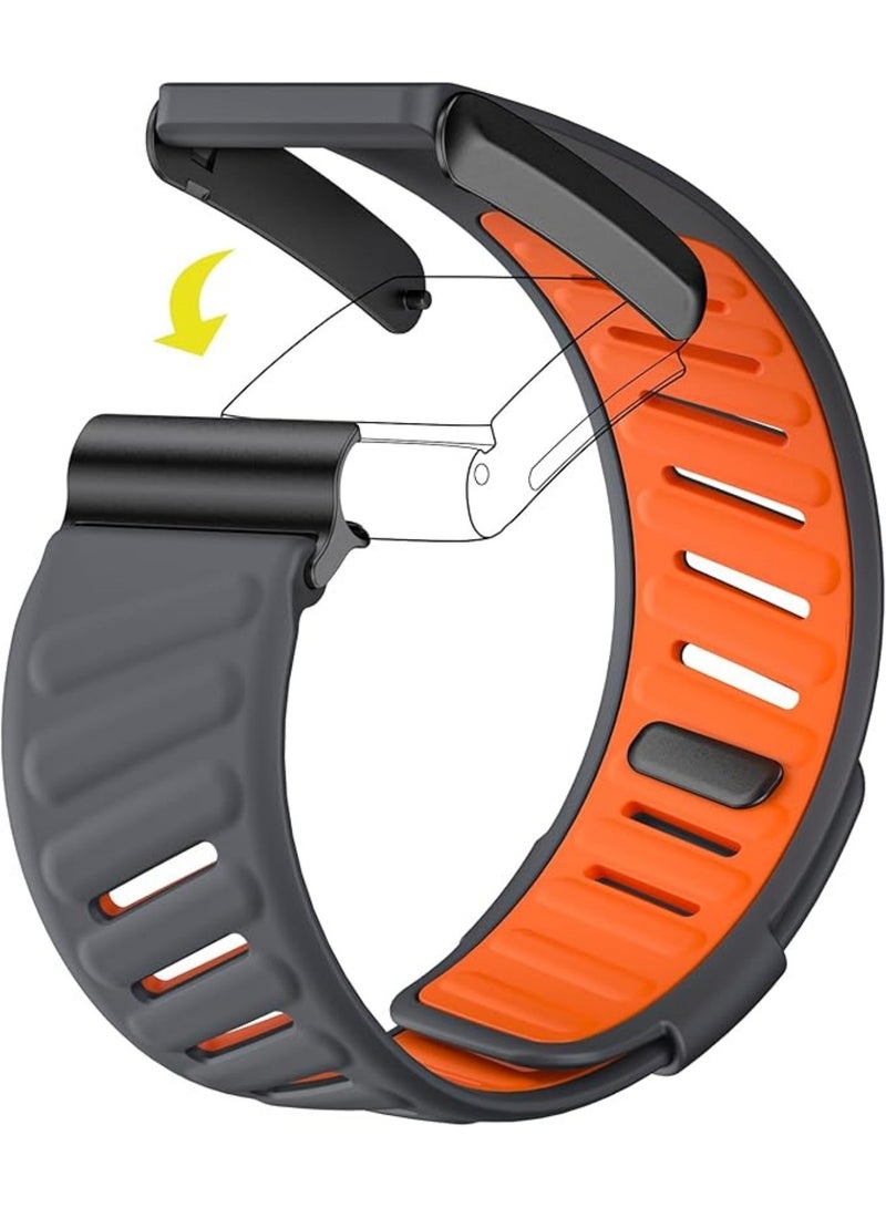 Aookay Compatible with WHOOP 4.0 Band, Comfort Durable Silicone Wristband, Soft Silicone Sports Loop Strap for Men & Women, with U Shapped Connector (Gray) - Image 3