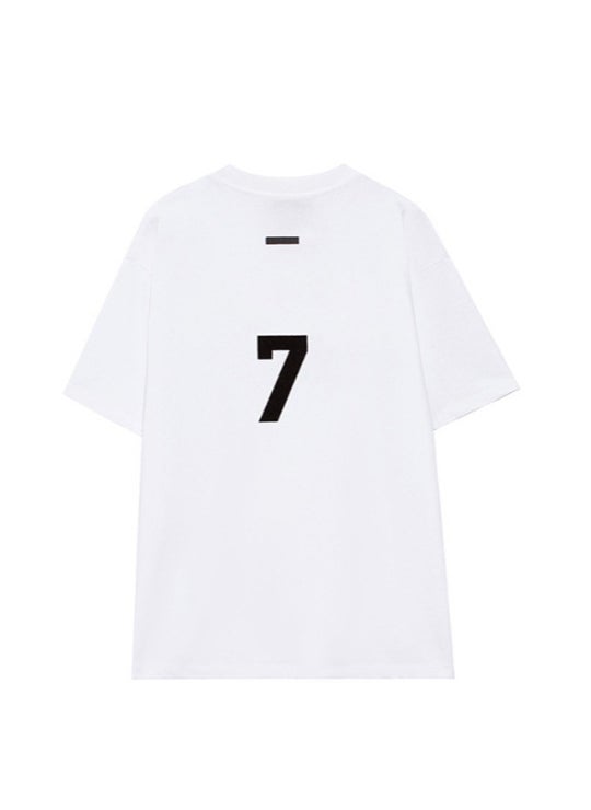 Generic - 2022 Summer FOG Digit 7 Velvet Print Tee Red - Image 1