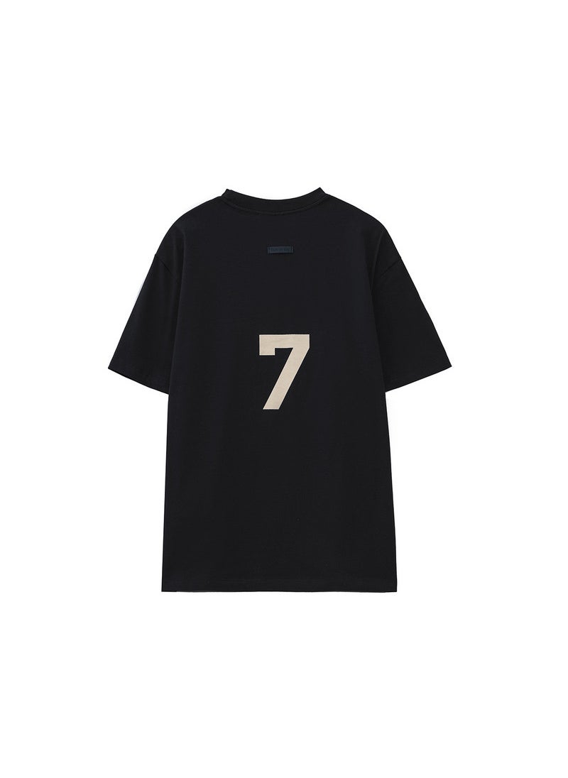 Generic - 2022 Summer FOG Digit 7 Velvet Print Tee Red - Image 1
