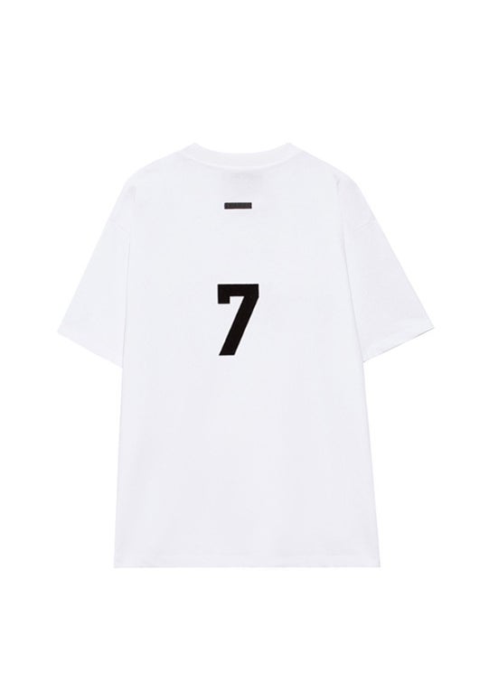 Generic - 2022 Summer FOG Digit 7 Velvet Print Tee Red - Image 1