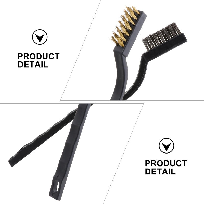 Heavy Duty 10pcs Steel Brass Wire Cleaning Brush Set For Rust Removal Scrubbing - Image 3