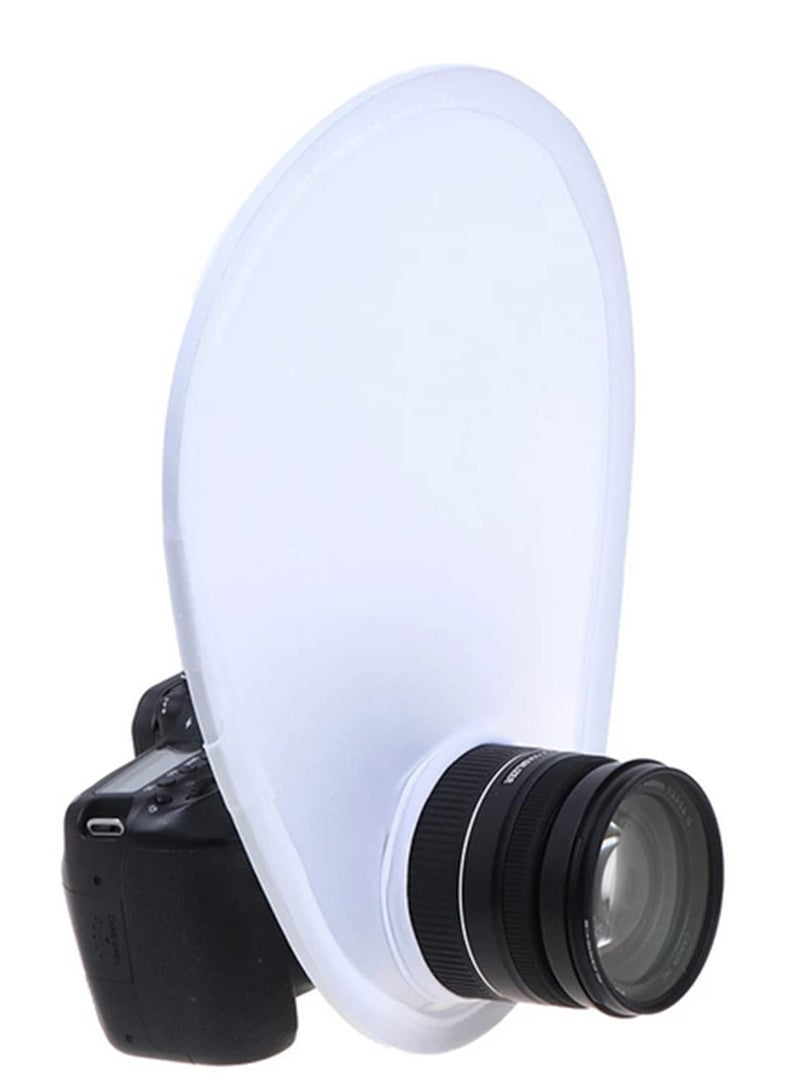 Universal Folding Photography Flash Lens Diffuser Reflector Flash Diffuser Softbox For DSLR SLR Camera Lenses Light Modifier Accessory For Studio Portrait Photography 30cm - Image 1