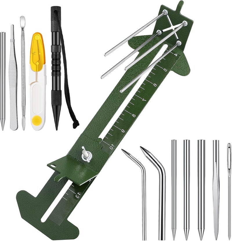 Tondiamo Paracord Bracelets Kit Paracord FID Set Adjustable Length Stainless Steel Lacing Needle DIY Craft Maker Tool 4 Inch to 13 Inch Weaving Knotters Tool for Jewelry Supplies Army Green - Image 1