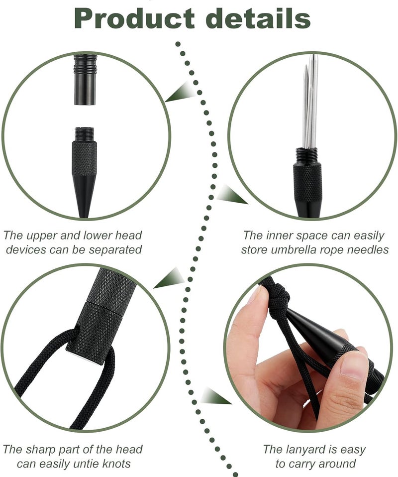 Tondiamo Paracord Bracelets Kit Paracord FID Set Adjustable Length Stainless Steel Lacing Needle DIY Craft Maker Tool 4 Inch to 13 Inch Weaving Knotters Tool for Jewelry Supplies Army Green - Image 5