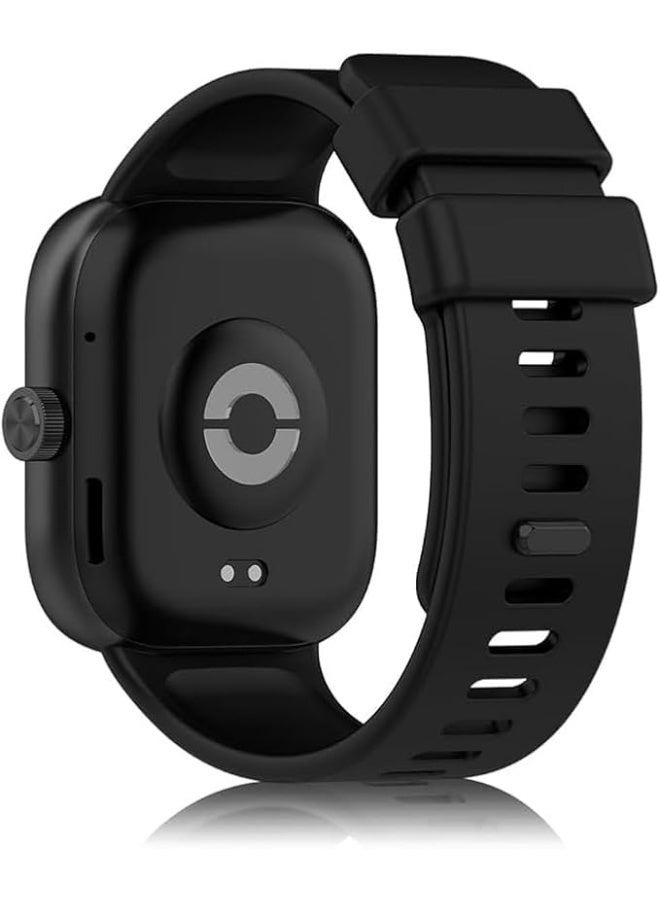 Silicone Strap For Redwatch 5 4 Smart Watch Strap For Xiaomi Mi Band 8/9 Pro -Black - Image 2