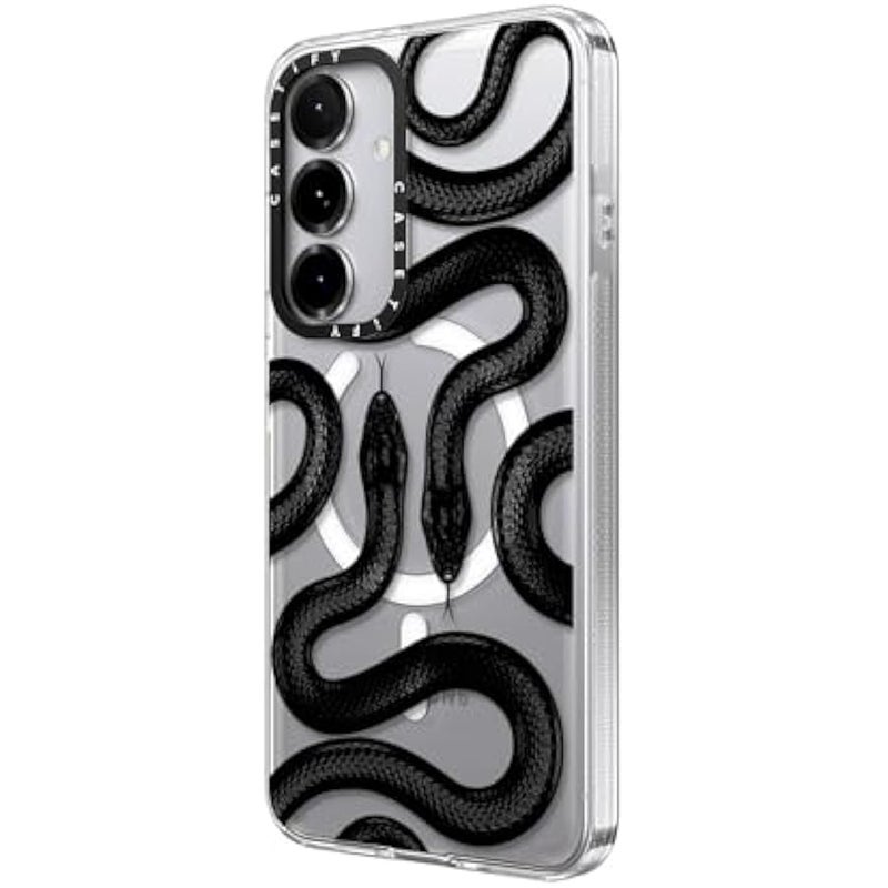 Casetify Magnetic Clear Galaxy S25+ Case 【Compatible with Magsafe】 - Black Kingsnake - Image 5
