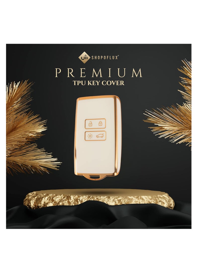 Black Gold Rhino Car Case - TPU Black GOLD Key Cover FOR RENAULT CARD Key - Image 1