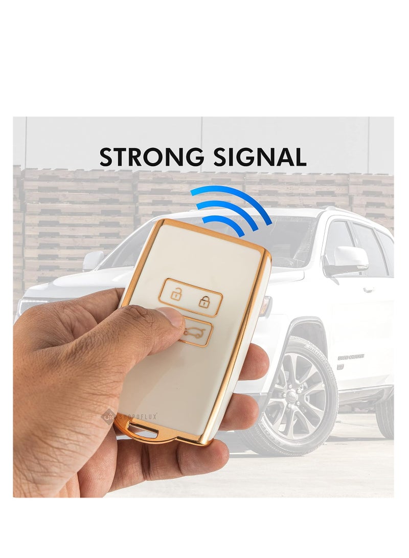 Black Gold Rhino Car Case - TPU Black GOLD Key Cover FOR RENAULT CARD Key - Image 2