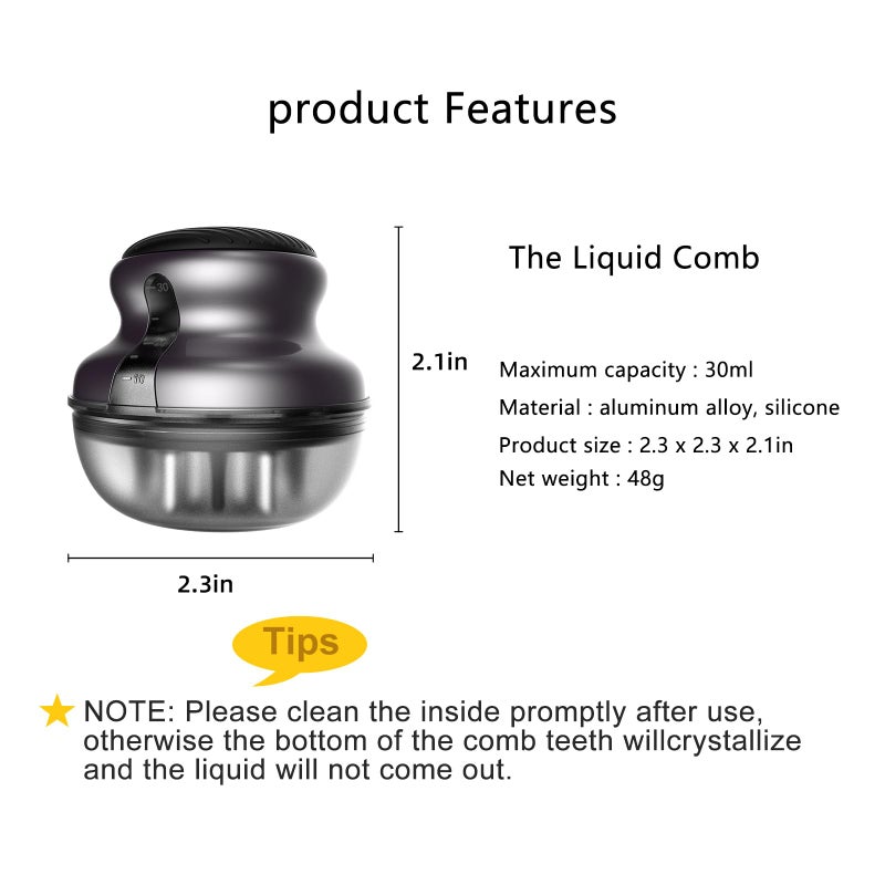 mriya Scalp Applicator Comb, Scalp Head Fluid Comb Essential Oil Hair Treatment Head Brush - Image 5