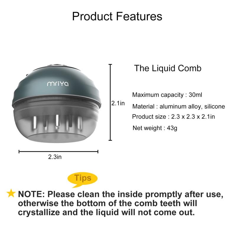 mriya Scalp Applicator Comb, Scalp Head Fluid Comb Essential Oil Hair Treatment Head Brush - Image 4