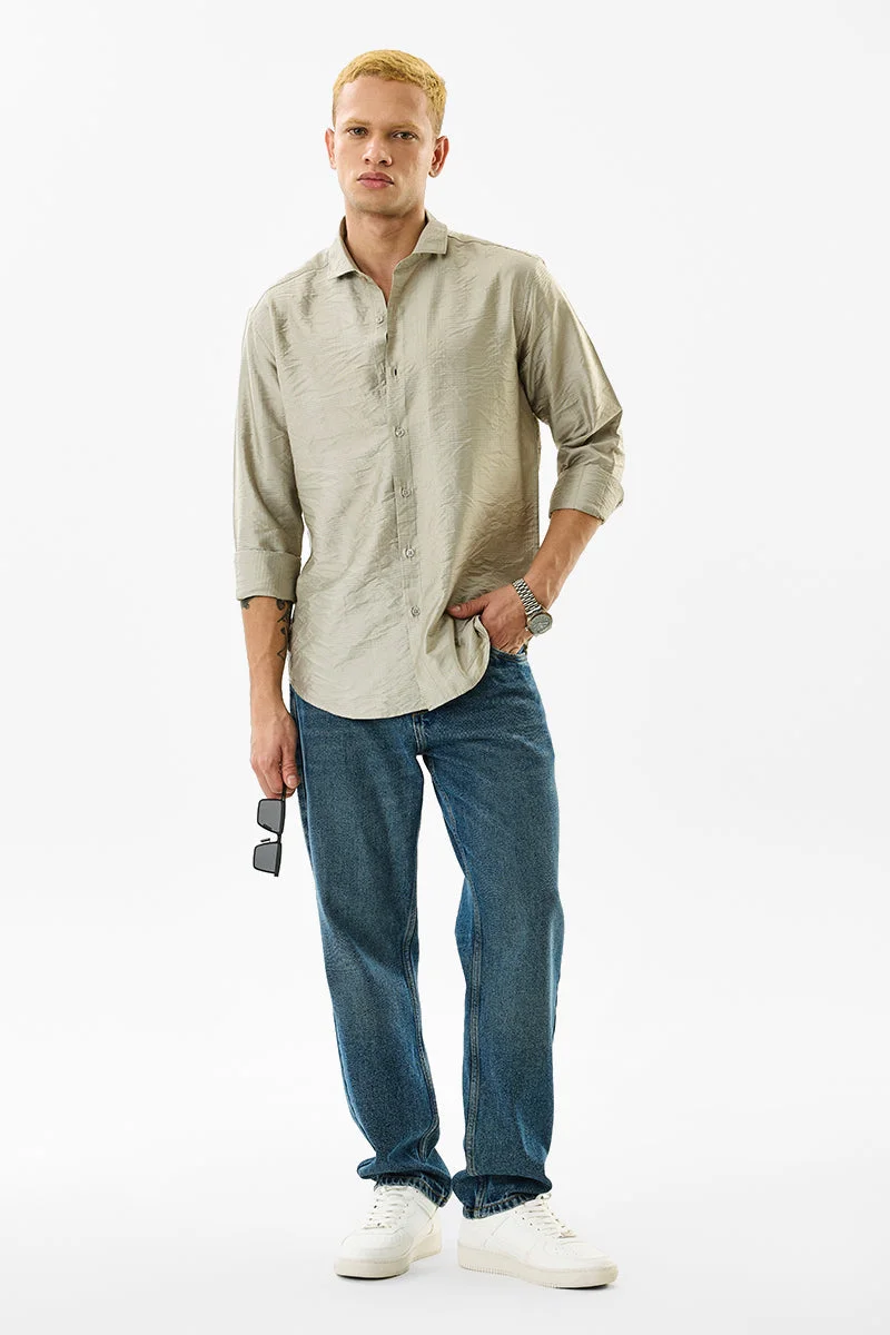 SNITCH Slim Fit Self-Design Shirt