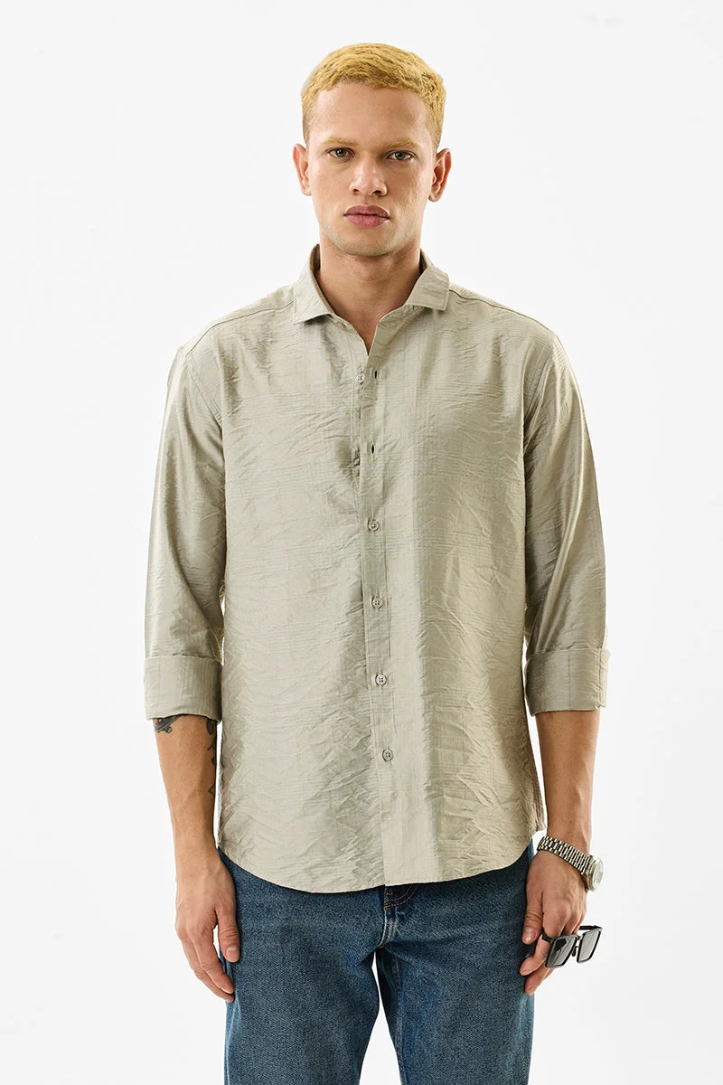 SNITCH Slim Fit Self-Design Shirt