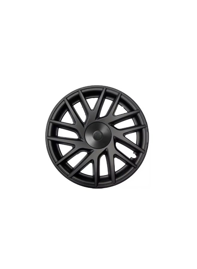 HPS 18-Inch Wheel Covers for Tesla Model 3 – Thunder & Flat Pattern Design | Matte Black & Gray | Set of 4 ABS Hubcaps  - Image 1