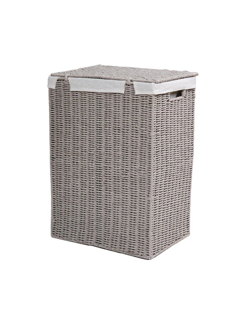 Homesmiths Small Laundry Hamper Grey With Liner 36 X 26 X 50 Cm  - Image 1