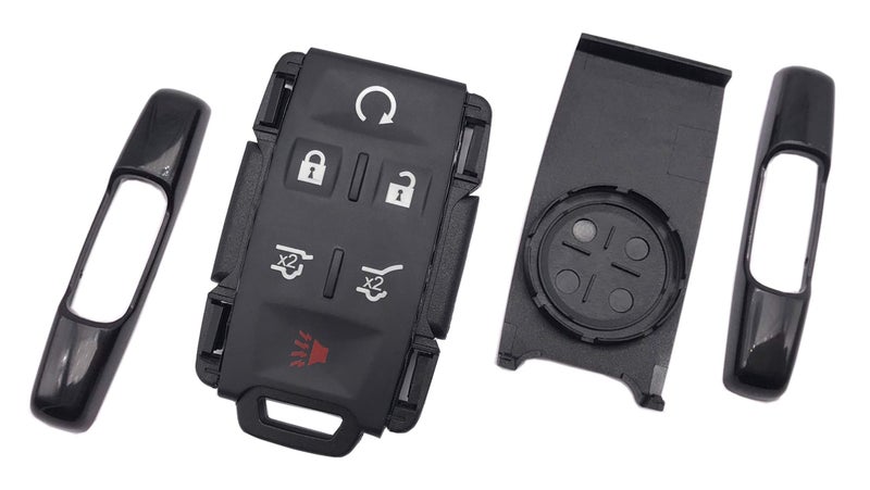 Arruweer Smart Key Fob Case Shell Fit for Chevy Tahoe Suburban / GMC Yukon 2014 2015 2016 2017 M3N-32337100 Replacement Keyless Entry Remote Control Car Key Fob Cover Casing (Black) - Image 4